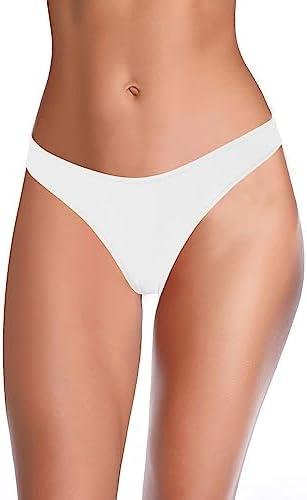 SHEKINI Women's Bikini Bottom Black Brazilian Swim Bottoms Low Waist Ruched Back Swimsuit Bottom, L