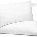 Digital Decor 100% Cotton Luxury Hotel Pillows Queen Size Set of 2, Cooling Down Alternative Bed Pillows for Sleeping, Hypoallergenic Soft Pillows for Side & Back Sleepers, Made in USA, 30" x 20"