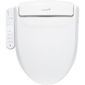 SmartBidet SB-2000WE Electric Smart Bidet Toilet Seat with Heated Seat, Warm Air Dryer, Temperature Control Wash, and Control Panel, Elongated Seat