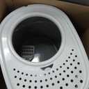 IRIS USA Top Entry Cat Litter Box, Large Enclosed with Litter Catching Lid and Scoop, Dog Proof, Cat Litter Box, Gray/White