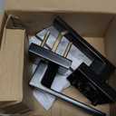 6 Pack Passage Door Handles Matte Black Door Knobs, Interior Door Knobs Square Heavy Duty Non-Locking Handlesets Hall Closet Handles, Reversible for Right & Left Sided Doors