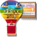 BigStep Large LED Magnetic Shelf Balloon Compatible with Toniebox and Tonie Characters - Hang on Wall or Use Free Standing - Comparable to Tonie Shelf