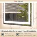 Keonjinn LED Mirror for Bathroom 22 x 30 Inch, Frontlit & Backlit Bathroom Vanity Mirror with 3 Color Lights, Lighted Bathroom Mirror with Anti-Fog, HD Tempered Glass, UL-Listed LED Driver, CRI90+