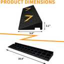 Curb Ramp 3.1" Rise Rubber Curb Ramps for Driveway Curb Ramps for Sidewalks Car Ramps Door Threshold Ramp Shed Ramps for Riding Mower 7000 LB Capacity