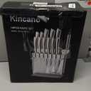 Knife Set, 14 PCS High Carbon Stainless Steel Super Sharp Kitchen Knife Set for Chef with Acrylic Stand, include Steak Knives, Sharpener and Scissors, Ergonomical Design by kincano