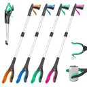 Trash Grabber Tool 4 Pack, 32 Inch Heavy Duty Litter Picker Upper with 360 Degree Rotating Jaw and Magnetic Tip, Color-Coded Set for Outdoor Cleanup Events, Volunteer Groups and Property Maintenance