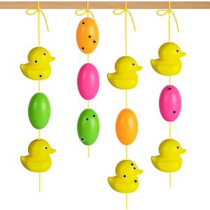 Highwild Shatterproof Shooting Targets with Hanging Rope, 6 Ducks + 6 Eggs Plastic Targets for Indoor & Outdoor Range Training