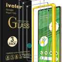 ivoler [3 Pack] Screen Protector Tempered Glass for Google Pixel 7 5G 2022 [Fingerprint Unlock Compatible] with Easy Installation Frame 9H Hardness Clear Film, Bubble Free, Case Friendly