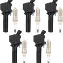 ECCPP UF497 5 ignition coils with 5 iridium Spark Plugs,5019 coils packs,for Chevrolet,for Hummer Colorado Canyon H3 H3T L5 3.7L 2007 2008 2009 2010 2011 2012 C1558,UF-497,5C1615,UF497,5019
