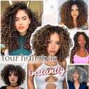 7 Packs Gogo Curl Crochet Hair for Women 10 Inch Pre-Twisted Curly Crochet Hair Pre Looped Deep Ocean Water Wave Beach Curl Crochet Braids Synthetic Braiding Hair Extensions (10 Inch, 1B/30/27)