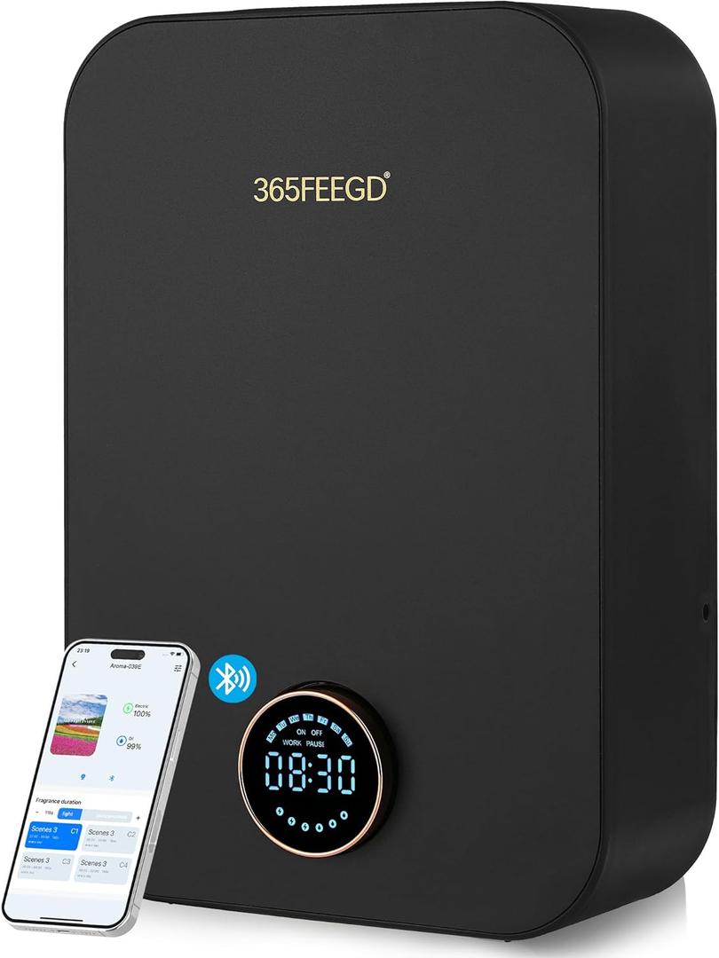 Intelligent Waterless Diffuser,Essential Oil Aromatherapy Diffuser,150 ml capacity-3000 sq. ft. Large Space atomized Diffusion System for HomeOfficeStoreHotel (Black) Intelligent Waterless Diffuser,Essential Oil Aromatherapy Diffuser,150 ml capacity-3000 sq. ft. Large Space atomized Diffusion System for HomeOfficeStoreHotel (Black)