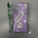 QLTYPRI Crossbody Wallet Case for Samsung Galaxy A16 4G/5G, PU Leather Phone Case with RFID Blocking Card Slots Holder Ring Kickstand Wrist Strap Lanyard Handbag Purse Cover for Samsung A16 - Purple
