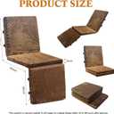 3-fold Recliner Cushions Foam Seat Chair Cushions Backrest Leg Pillow for Elderly with Adjustable Straps Removable Cover Non-Slip 3 Parts Foldable Cushions