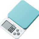 Tanita KJ-212 BL Cooking Scale with Removable and Washable Silicone Cover, Measures Up to 4.4 lbs (0.1 g) Units, Includes Hook Hole, Convenient Storage, Digital Scale, Blue