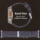 3 x Bandsie Leather Band Compatible with Apple Watch Ultra 3/Ultra 2/Ultra Band 49mm 46mm 45mm 44mm 42mm for Men, Vintage Genuine Suede Leather Wristband Strap for iWatch Series 11 10 9 8 7 6 5 4 SE 3 2 1 (Charcoal Gray)