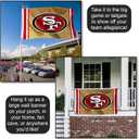 San Francisco 49ers Logo Flag Gold and Banner