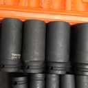 TONYNOL 1/ 2 Inch Deep Drive Impact Socket Set, 6-Point, SAE(3/ 8" to 1-1/ 4"), 14 Pcs, Cr-Mo Steel, With a Storage Case