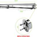 Chrome Straight Spring Loaded Mud Flap Hanger for Semi Trucks 2-1/2" Bolt Spacing 30" Length with Reflective Strip Sticker,2pcs