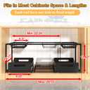 Double Drawer Under Sink Organizer, Pull Out Cabinet Organizer2-in-1 Large Volume 2 Tier Slide Out Sink Shelf for Kitchen Storage and Organizers, Black