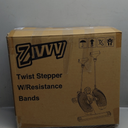 Stepper Machine with Resistance Bands, Mini Stepper with 300LBS Weight Capacity, Twist Stepper for Full Body Workout, Adjustable Step Height, Smooth and Quiet, Step Machine for Men Women