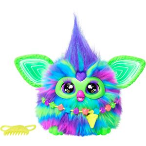 Furby Galaxy Edition, Glow in The Dark, 15 Fashion Accessories, Interactive Plush Toys for 6 Year Old Girls & Boys & Up, Voice Activated Animatronic