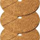 Deepthi 18-Inch Coco Coir Mulch Mats Pack of 3 Natural Coconut Fiber Discs Tree Ring Guards, Pot Covers, Sapling Root Protection, Weed Barrier, Moisture Retention for Garden & Potted Plants
