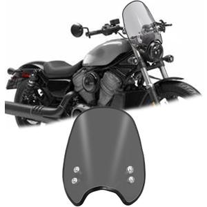 For Sportster Nightster RH 975 RH975S Special 2023-2026 Motorcycle windshield air fairing wind deflector, handlebar windshield Motorcycle accessories (black,Smoke Gray)