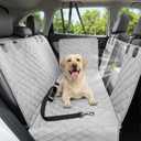 Victoper Dog Car Seat Cover, Heavy Durable Dog Seat Cover for Back Seat, 100% Waterproof Scratch Proof Nonslip Dog Hammock for Car with Side Flap, Pet Back Seat Covers Large 60" W x 64" L (Gray)