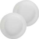 The HC Companies 12 Inch Round Plastic Classic Plant Saucer - Indoor Outdoor Plant Trays for Pots - 12.5"x12.5"x2.13" White (Pack of 2)