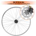 Hiland 26" 27.5" 28" x1.75" Alloy Bike Rim for 1.75 to 2.215 Inch Wide Tire, Front & Back MTB Wheelset with 7 Speed Freewheel, Bolt On Axle, Bicycle Accessories for Adult Bikes