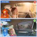 ZATOOTO Car Window Shades Toyota Corolla 2019-2024 for Rear Window | Car Window Covers for Baby & Pets | Blocks 99% UV Rays & Heat | Breathable Mesh Sunshade | Bug-Free Protection for Camping & Travel