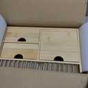 Wisuce Desk Organizer with Drawers - Bamboo Desktop Organizer Storage Natural Wood Desk Drawers Organizer for Bills, Office Supplies, Cosmetics, Seals No Assembly Required 3 Drawersleft-right)