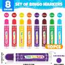 FUMILE 40 Pcs Dot Markers for Toddlers 1-3, 8 Colors Bingo Daubers Bulk for Toddlers, Washable Bingo Markers, Bingo Supplies, Dot Paint for Painting Supplies Drawing Coloring and Easter Basket Stuffer