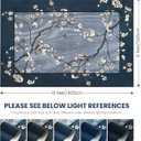 8x10 Area Rugs for Living Room, Oriental Floral Birds Large Washable Rug for Bedroom, Soft Low Pile Non Slip Carpet for Dining Room Kids Room Farmhouse Office Home Decor, Blue