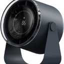 Small Desk Fan, 28dB Ultra-Quiet Desktop Air Circulator with 115 Adjustable Tilt, 100 Speeds, Rechargeable Battery, USB-Powered, Portable for Bedroom, Office, Kitchen, Travel, Bluish Black