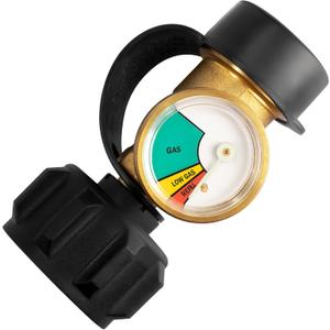 DOZYANT Propane Tank Gauge Level Indicator Leak Detector for 5lb-40lb Propane Tanks (1Pack), Universal for BBQ Gas Grill, Cylinder, RV Camper, and More Appliances, Type 1 Connection