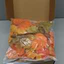 PARTY JOY 6PCS Orange Leaf Garland, 5.6Ft Halloween Garland Artificial Maple Leaf Autumn Hanging Fall Vines Thanksgiving Decorations Fall Decor