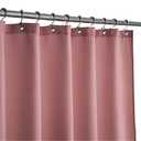 Barossa Design Waffle Weave Shower Curtain Hotel Luxury Spa, 230 GSM Heavy Duty Fabric, Water Repellent, Pale Mauve, 71"x72"