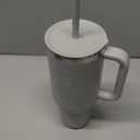 Hydro Flask Travel Tumbler with Handle, Lid and Straw - Insulated Stainless Steel in 40 Oz Tonal Birch Gray