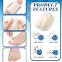 Minatee 8 Pcs Lambs Wool for Toes Soft Feet Cushion Toe Separator Lambs Wool Corn Cushion Pads Blister Prevention Bunions Callus Remover Cushions Hammer for Shoes or Feet, 3/8 oz