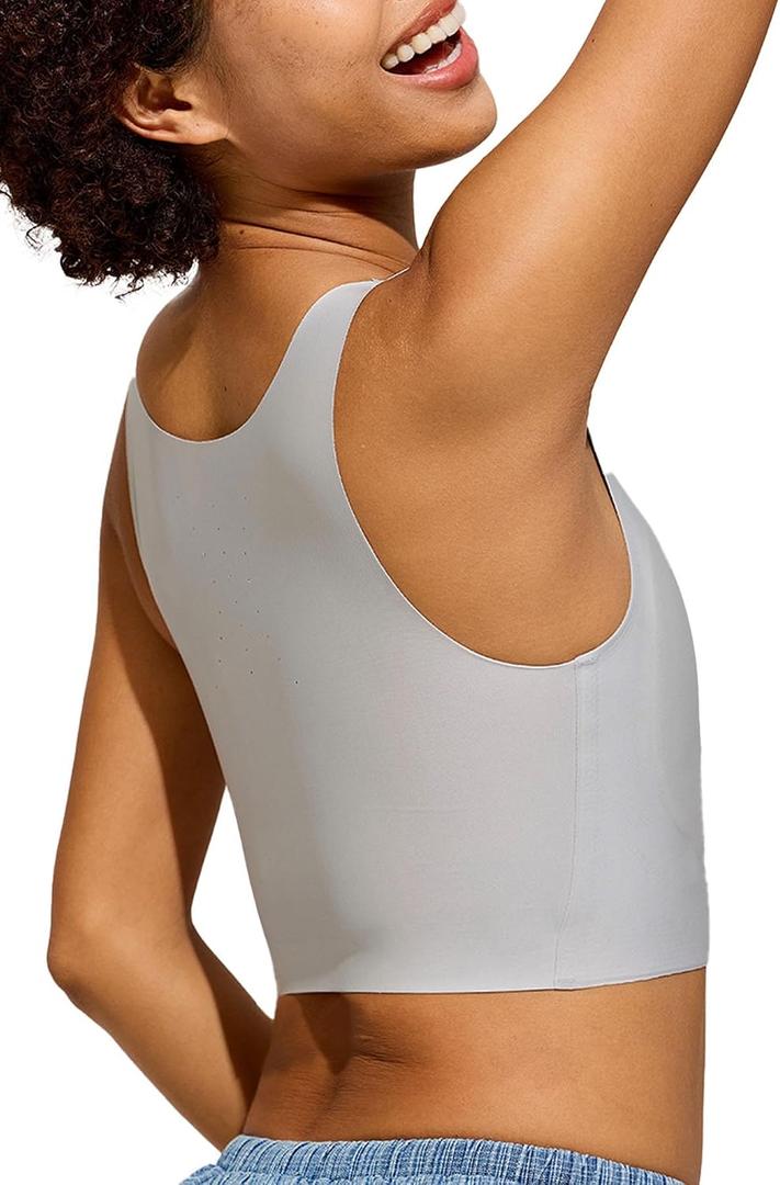 Chest Binder:- Female Transgender - FTM Binder Bra for Large Breast Women's Compression Top (Grey, XX-Large)