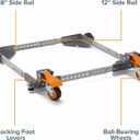 Bora Heavy Duty Universal Mobile Base with Wheels for Table Saw, Power Tool Stands & Mobile Bases, 3 Inch Non Marking Wheels, Adjustable Tool Stand 650lb Capacity PM-2500