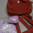 Waterproof 2-Way Mini Commuter Bag, Multi-Compartment Oxford Small Backpack, For Women, Collegeman, Commuter, Travel with Anti-Theft,Three in One Multifunctional Convertible Design (Orange)