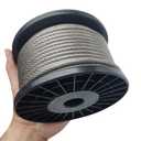 LOZOME 100 Feet 1/16 inch (1.5 mm) Cable Wire Rope 304 Stainless Steel 7x7 Standard with 100pcs Aluminum Crimping Loop for Outdoor, Garden, Kitchen, Home, Art, Craft