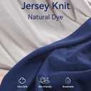 TILLYOU Changing Pad Cover Set in Soft Jersey Material - Fits 32"/34''x16 Contoured Pad for Babies, Navy Blue & Lt Gray