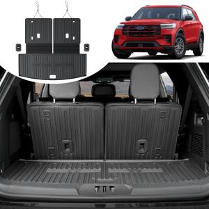 Cargo Mat for 2020-2025 Ford Explorer Accessories All Weather Trunk Liner Replacement for 2025 Ford Explorer ST Accessories 2025 2024 2023 2022 2021 Stereo