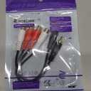 VCELINK RCA Splitter 1 Male to 2 Female Stereo Audio Cable, Gold Plated Dual RCA Female Adapter for Subwoofer, Car Radio, Amplifier, TV, Digital Audio, 2 Pack/0.66FT