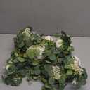 Der Rose 2 Pcs 13FT Artificial Flower Garland, White Rose & Eucalyptus Floral Garland, Faux Flower Vine for Wedding Decor Table Runner Arch & Backdrop Decor