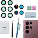 5pcs OEM New Rear Camera Glass Lens Replacement for Samsung Galaxy S22 Ultra with Adhesive Preinstalled Installation Manual and Repair Tools Kit (for S22 Ultra)