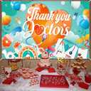 2 x HOWAF Doctors Appreciation Week Banner, Orange and Green, 72.8 x 43.3 Inch, Foldable, Weather Resistant, Professional, Party Banner for Healthcare Facility, Wall Mount, Standard Banner